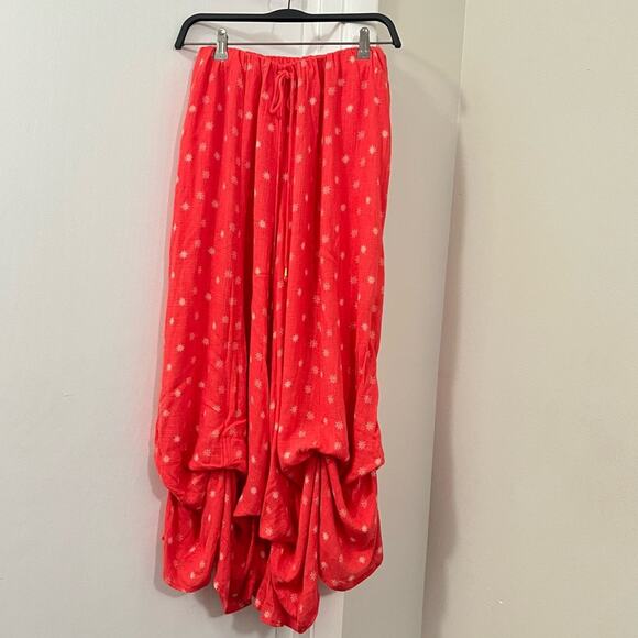 Free People Red Wide Leg Jumpsuit - Picture 7 of 14